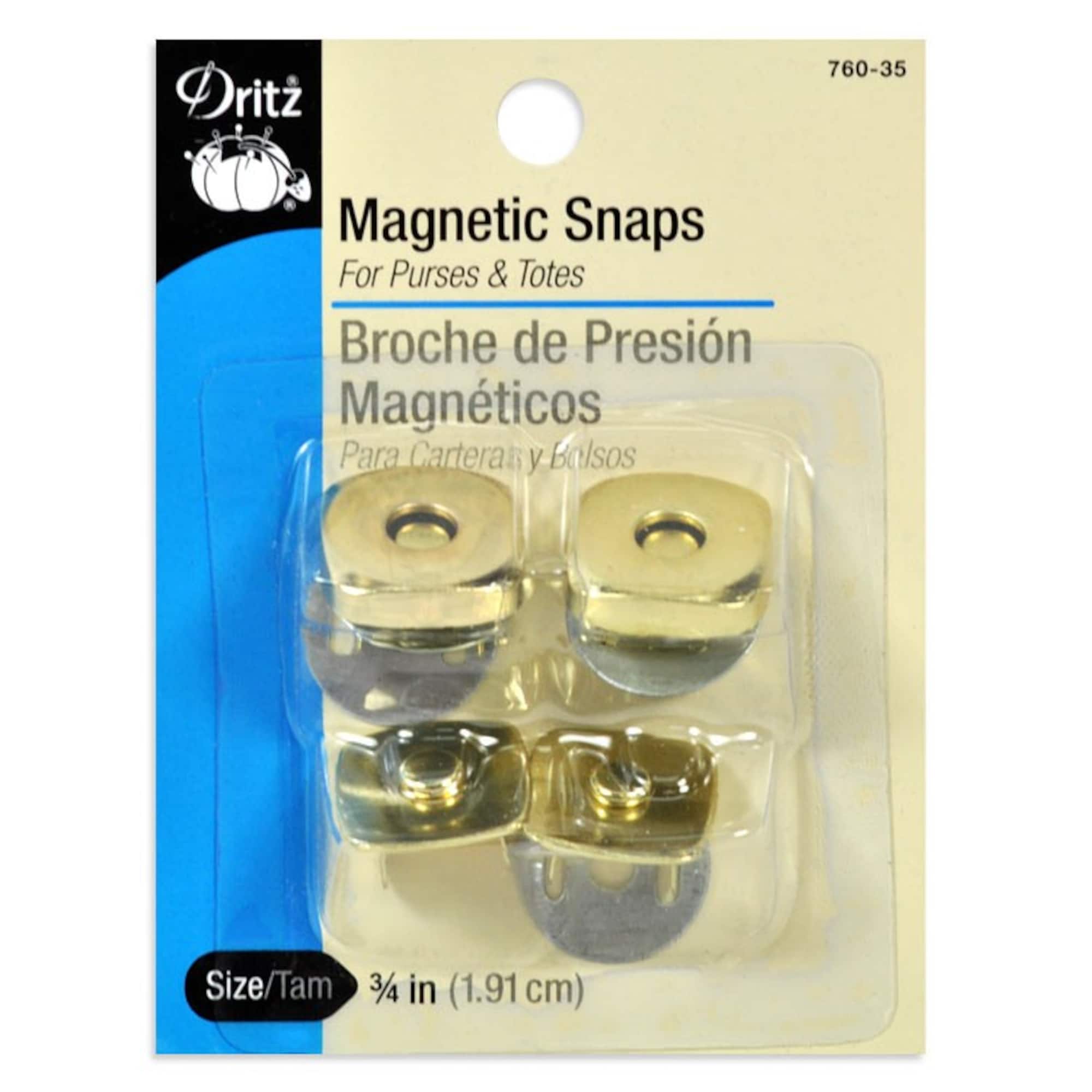 4 Gilt Magnetic Snaps - 3/4"